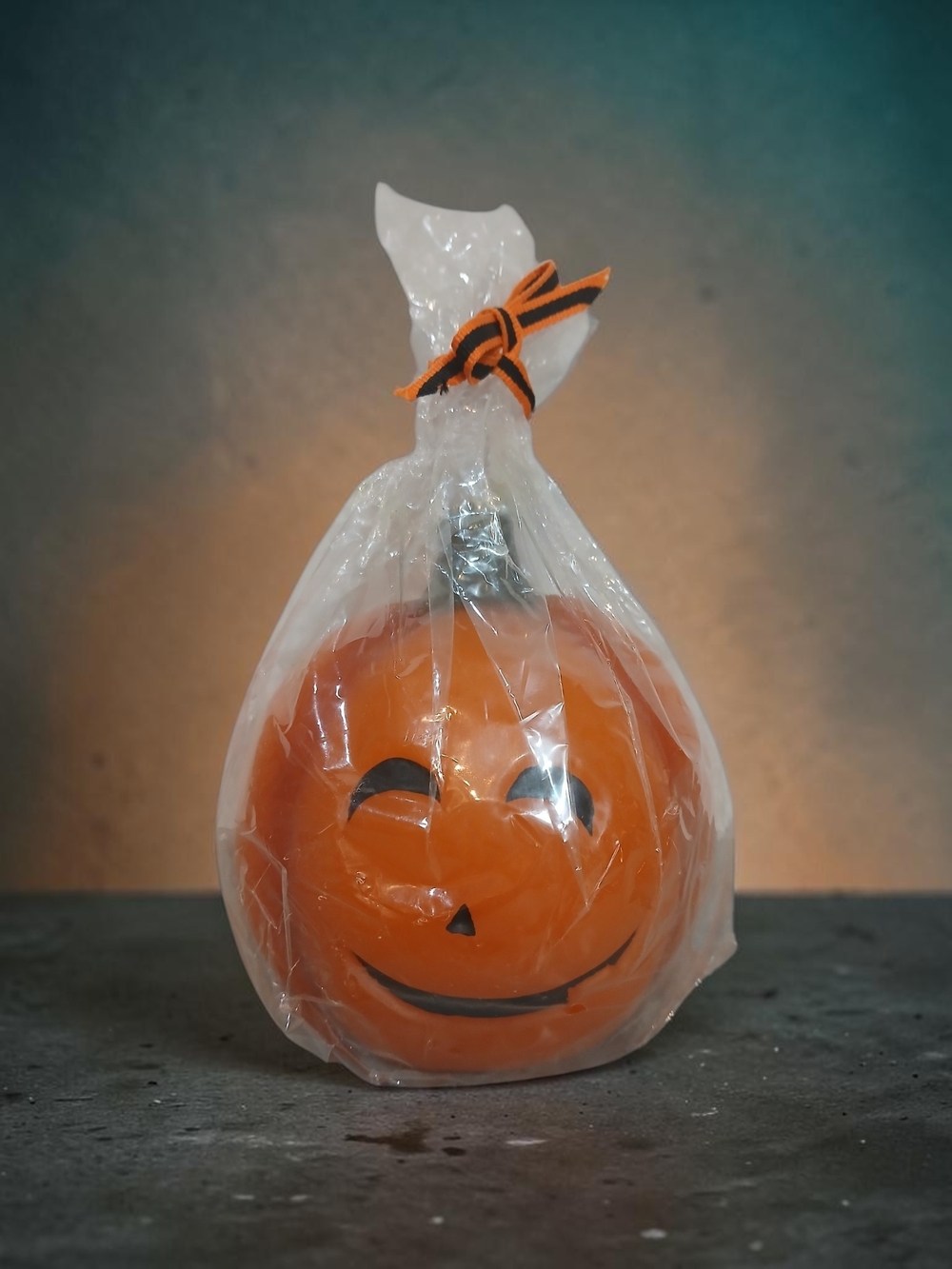 Halloween Orange Pumpkin Candle